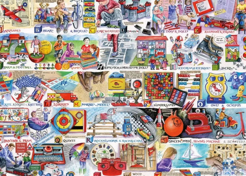 Gibsons Collage Puzzels>: Space Hoppers & Scooters (1000) Legpuzzel