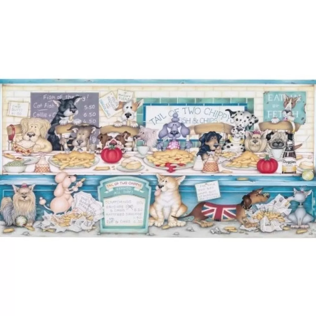 Gibsons Hondenpuzzels>: Tail Of Two Chippys (636) Panoramapuzzel
