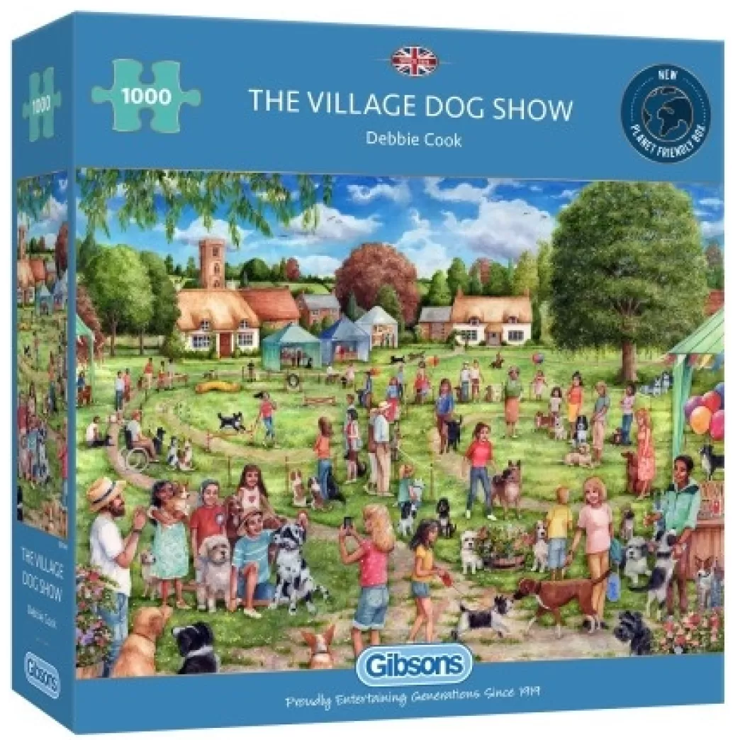 Gibsons Hondenpuzzels>: The Village Dog Show (1000) Legpuzzel