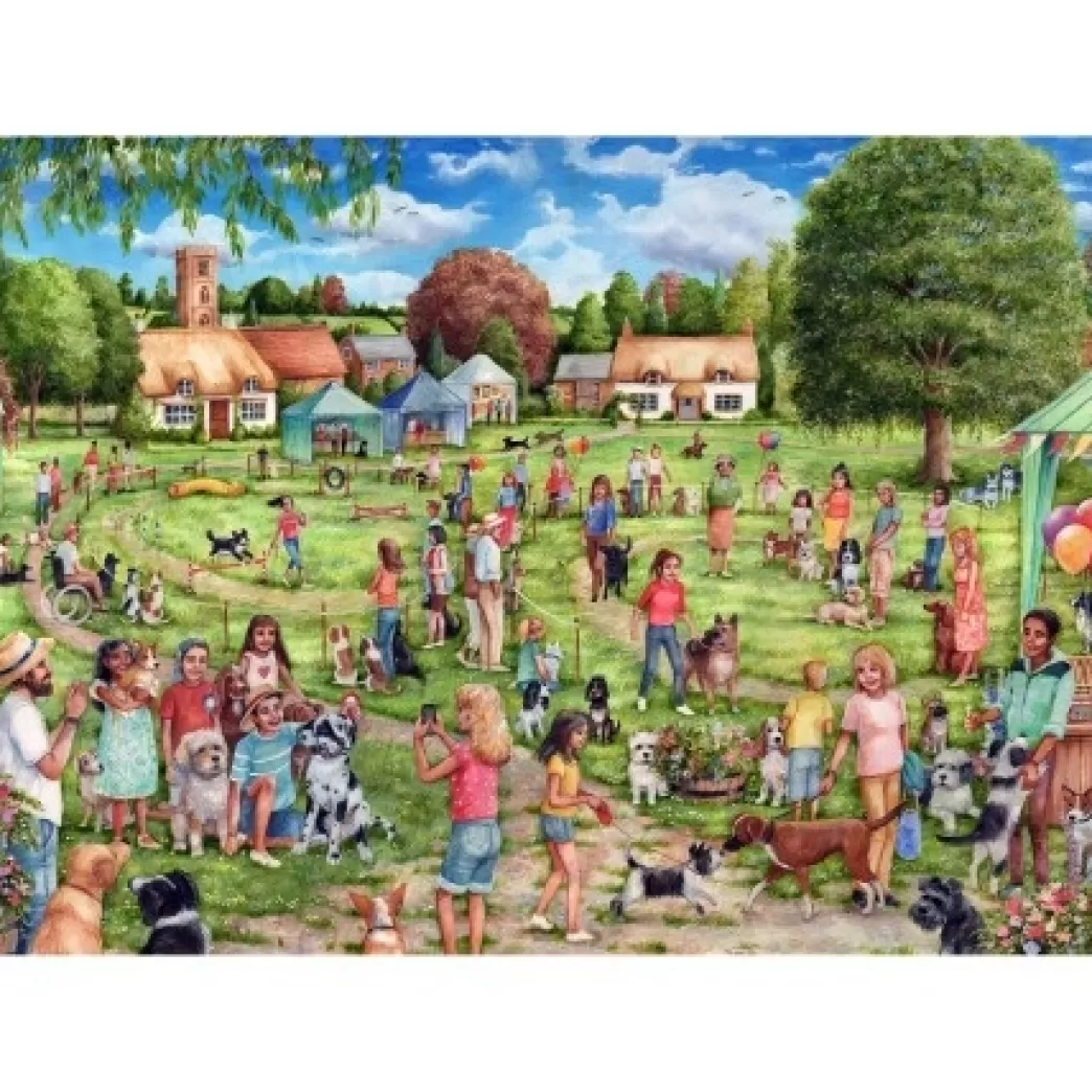 Gibsons Hondenpuzzels>: The Village Dog Show (1000) Legpuzzel