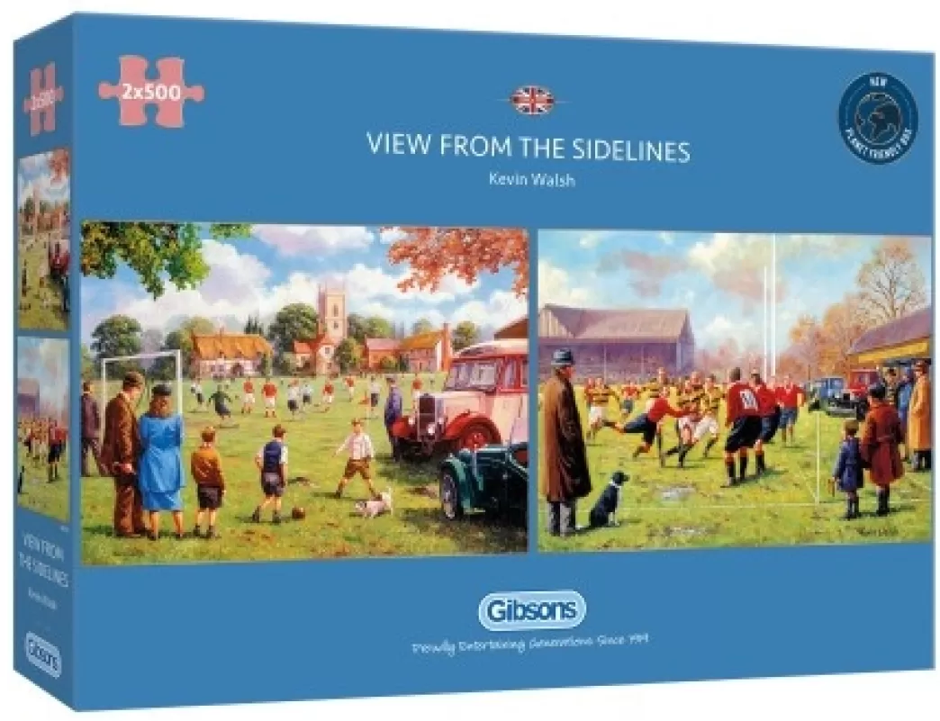 Gibsons Voetbal Puzzels>: View From The Sidelines (2X500) Legpuzzels
