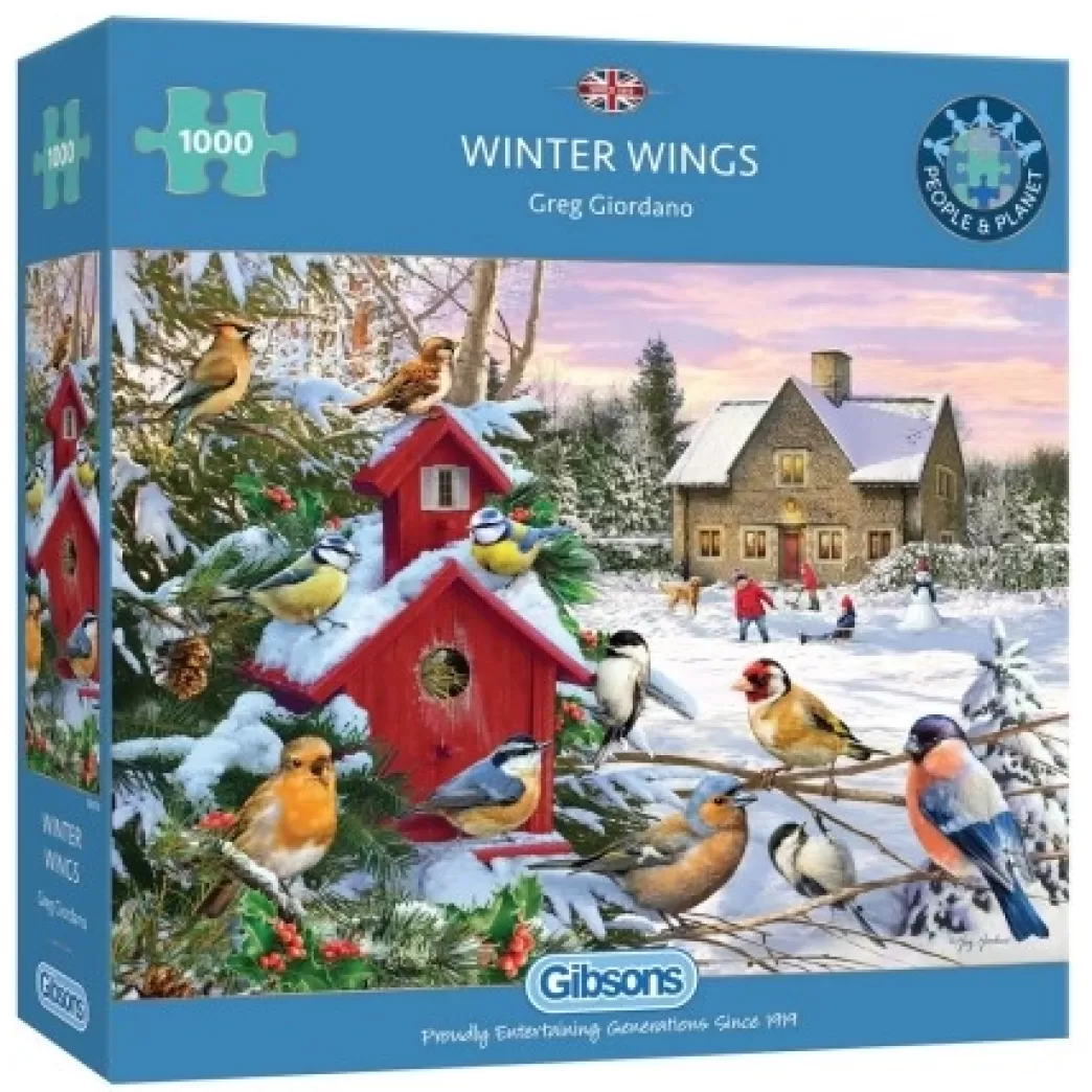 Gibsons Vogelpuzzels>: Winter Wings (1000) Winterpuzzel