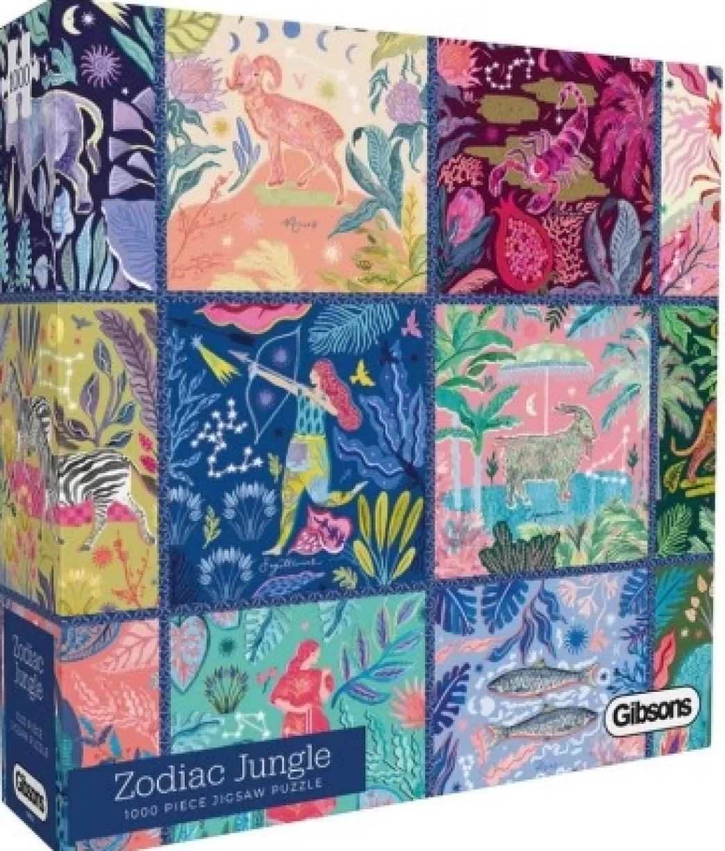 Gibsons Collage Puzzels>: Zodiac Jungle (1000) Legpuzzel