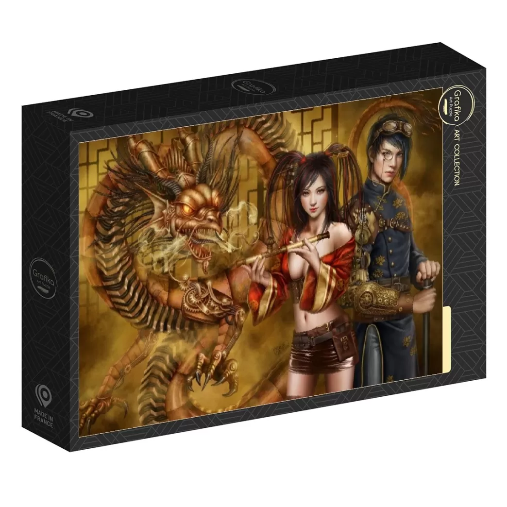 Grafika Fantasy Puzzels>: Chasing The Dragon - Cris Ortega (1000) Fantasypuzzel
