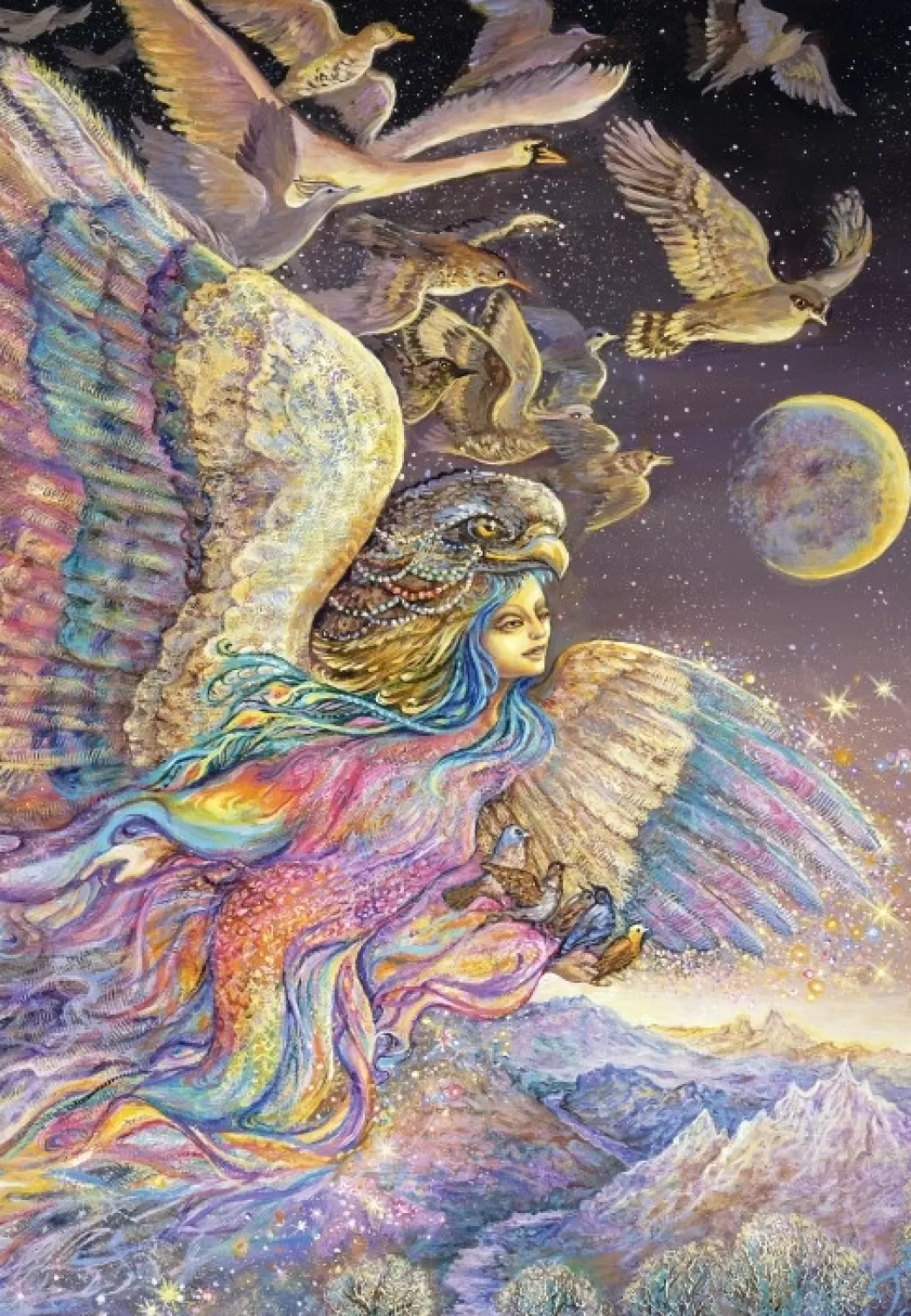 Grafika Vogelpuzzels>: Josephine Wall - Ariel's Flight (1000) Verticale Puzzel
