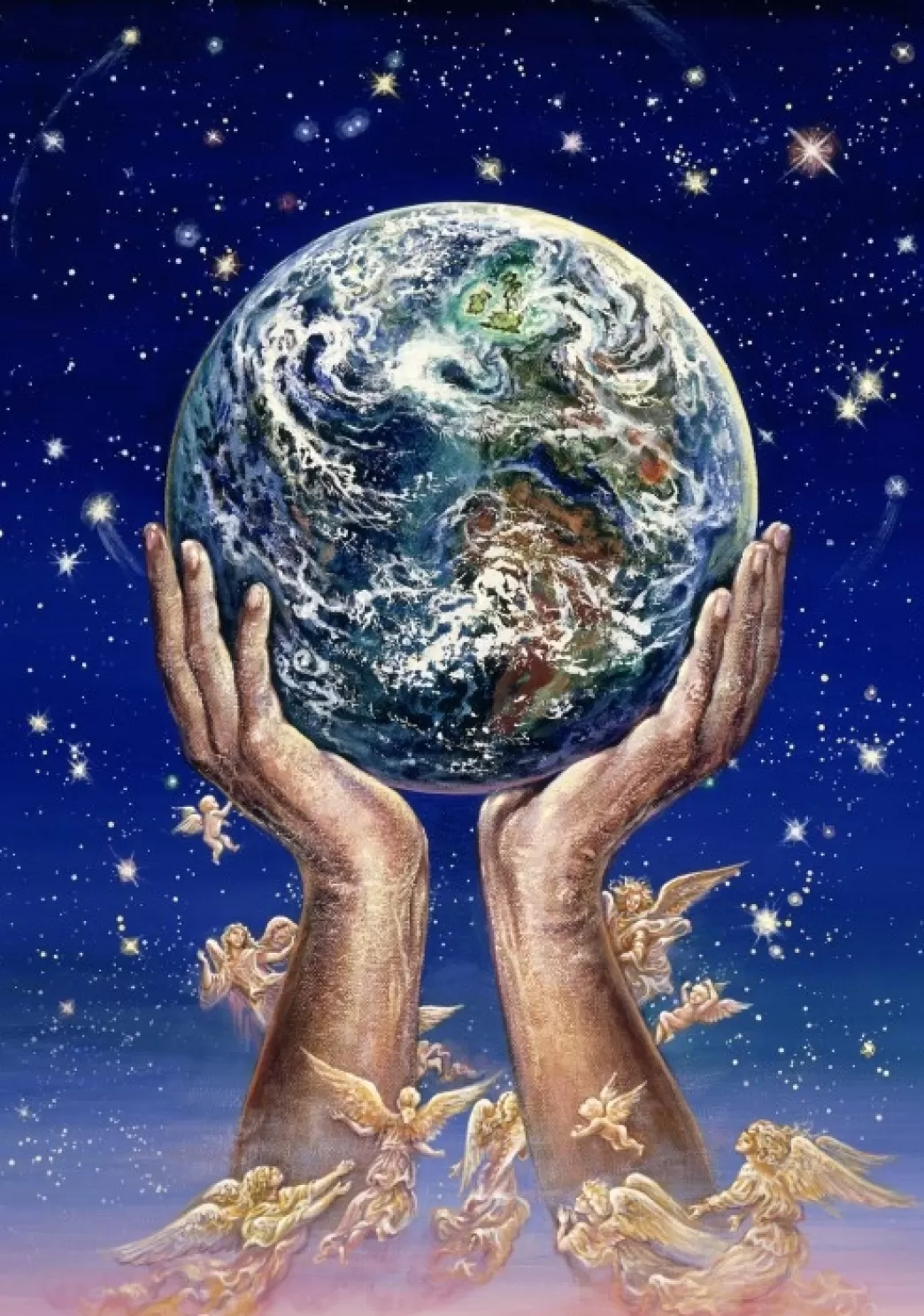 Grafika Fantasy Puzzels>: Josephine Wall - Hands Of Love (1000) Verticale Puzzel