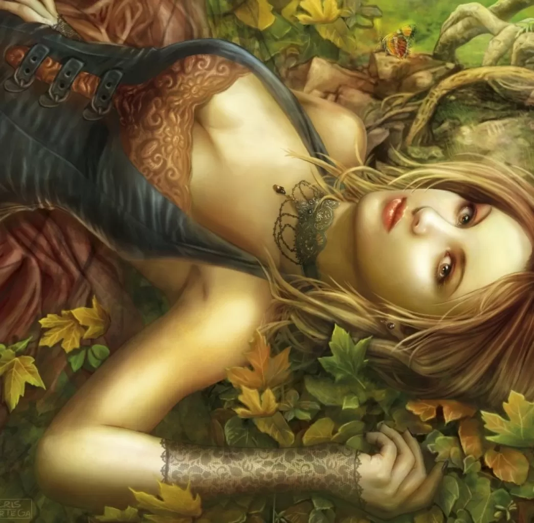 Grafika Fantasy Puzzels>: Mantle Of Leaves (1000) Vierkante Puzzel