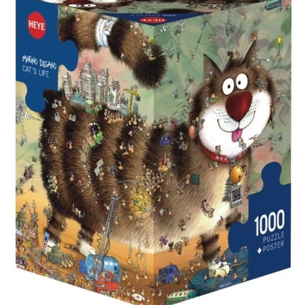 Heye Kattenpuzzels>: Cat's Life - Degano (1000) Kattenpuzzel