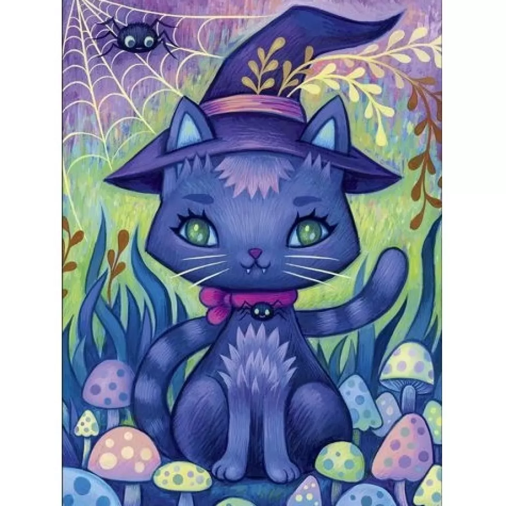 Heye Kattenpuzzels>: Dreaming - Witch Cat (1000) Verticale Puzzel