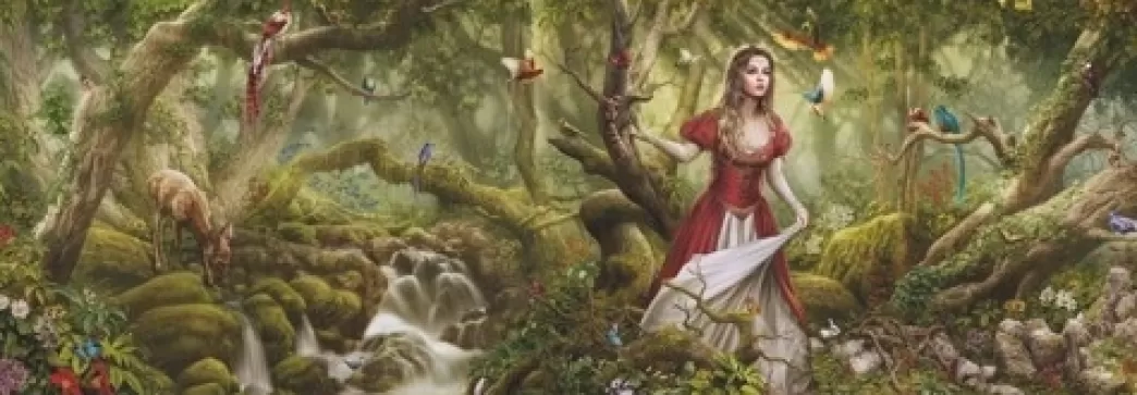 Heye Fantasy Puzzels>: Forgotten - Forest Song (1000) Panorama Puzzel