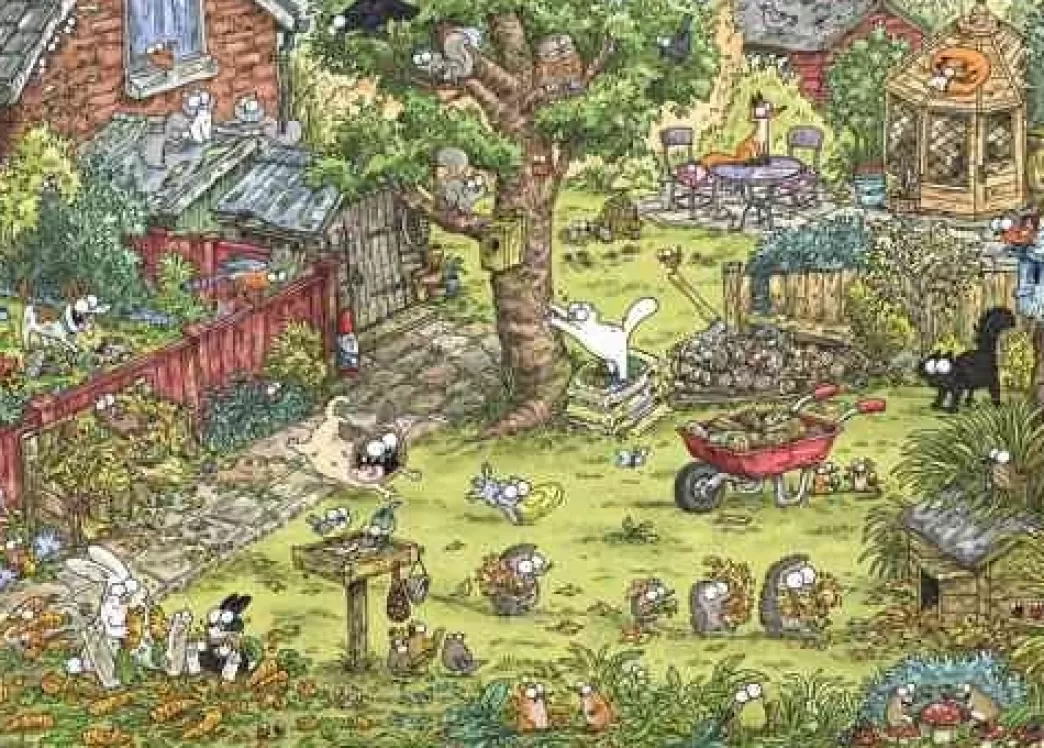 Heye Kattenpuzzels>: Garden Adventure - Simon's Cat (1000) Legpuzzel