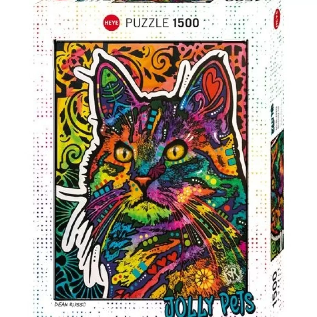 Heye Kattenpuzzels>: Jolly Pets - Necessity Cat (1500) Verticale Puzzel
