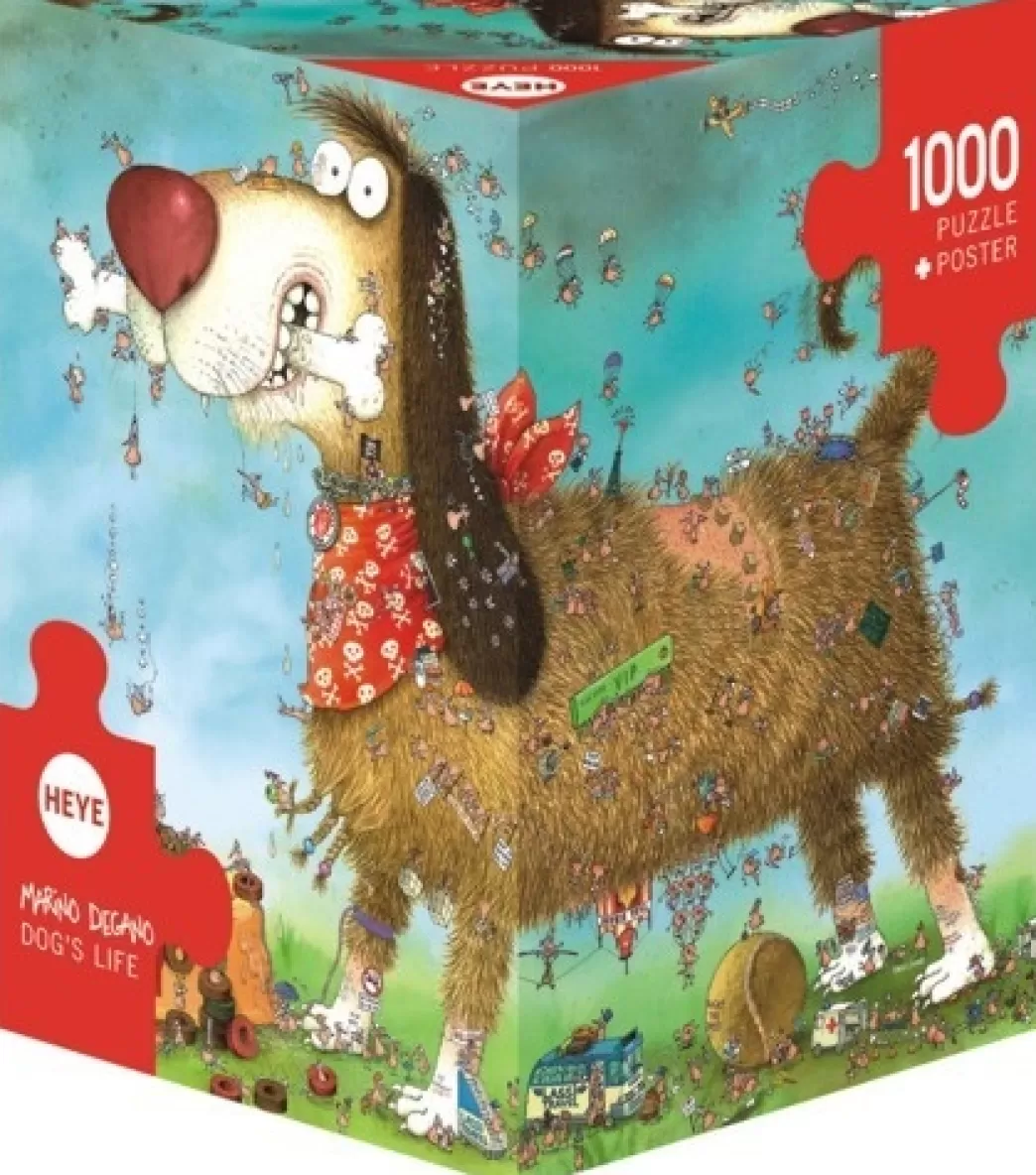 Heye Hondenpuzzels>: Marino Degano - Dog's Life (1000) Hondenpuzzel