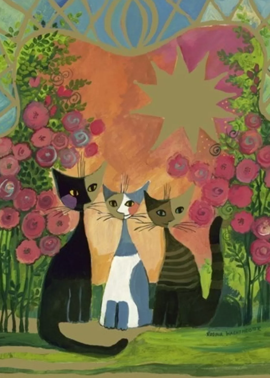 Heye Kattenpuzzels>: Wachtmeister - Roses (2000) Kattenpuzzel