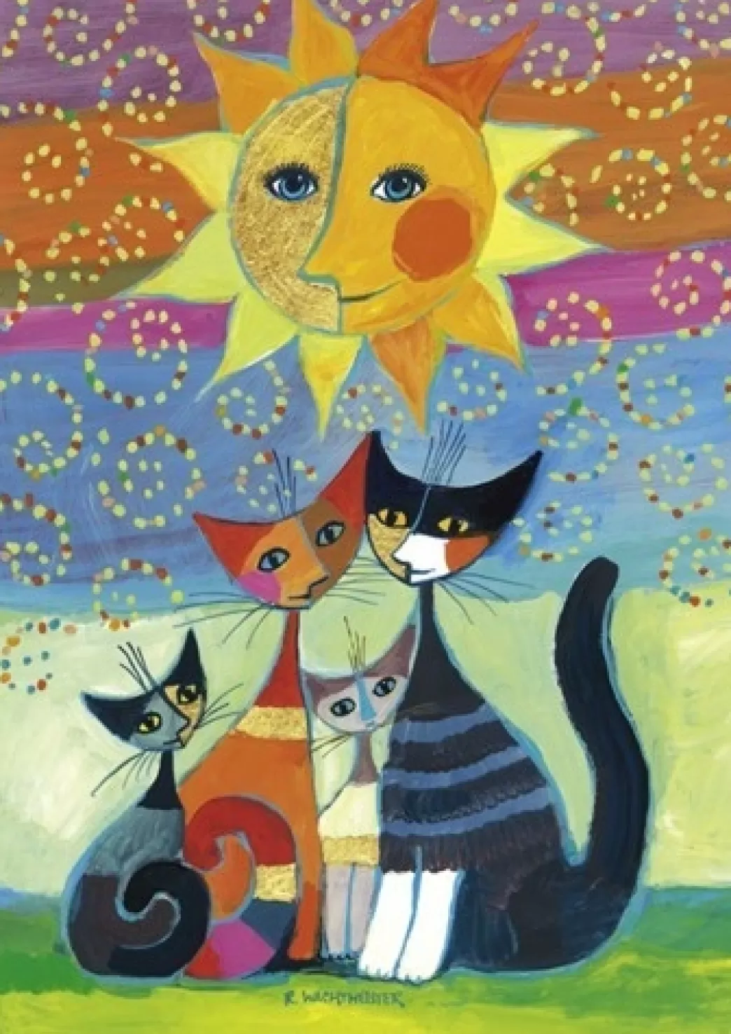 Heye Kattenpuzzels>: Wachtmeister - Sun (1000) Kattenpuzzel