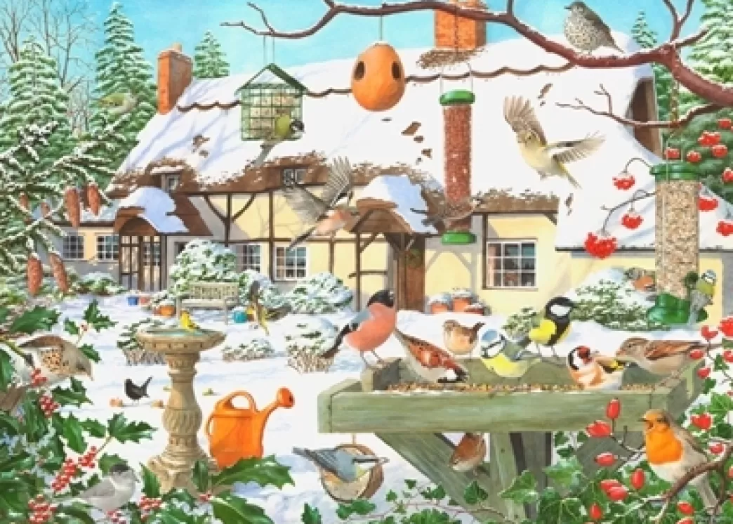 House of Puzzles Vogelpuzzels>: Cold Buffet (500Big) Winterpuzzel