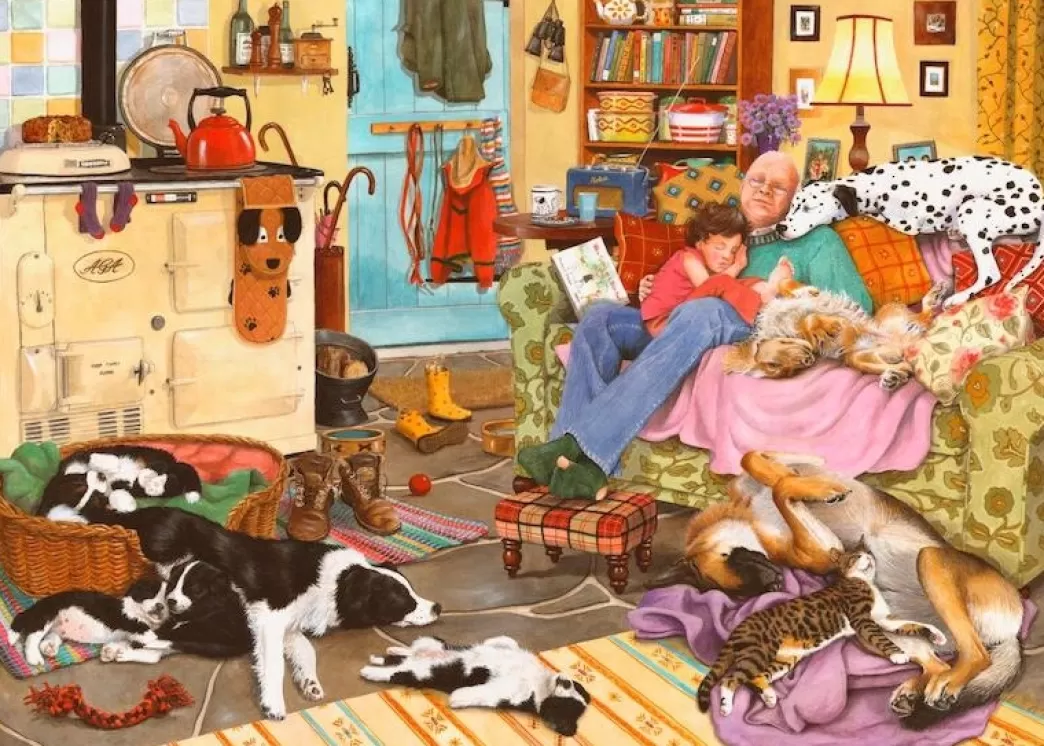 House of Puzzles Hondenpuzzels>: Dog Tired (1000) Hondenpuzzel