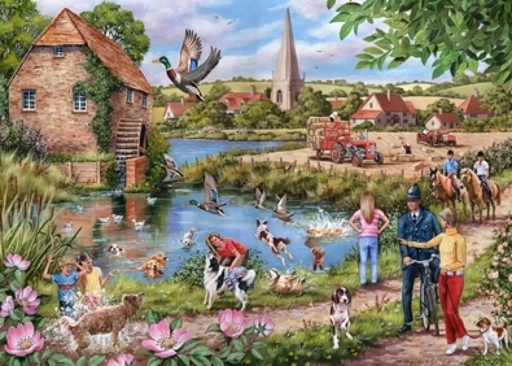 House of Puzzles Hondenpuzzels>: Doggy Paddle (1000) Hondenpuzzel