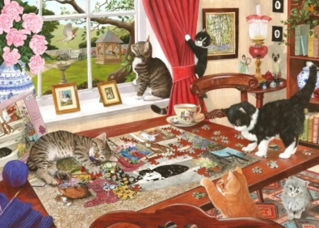 House of Puzzles Kattenpuzzels>: Puzzling Paws (1000) Legpuzzel