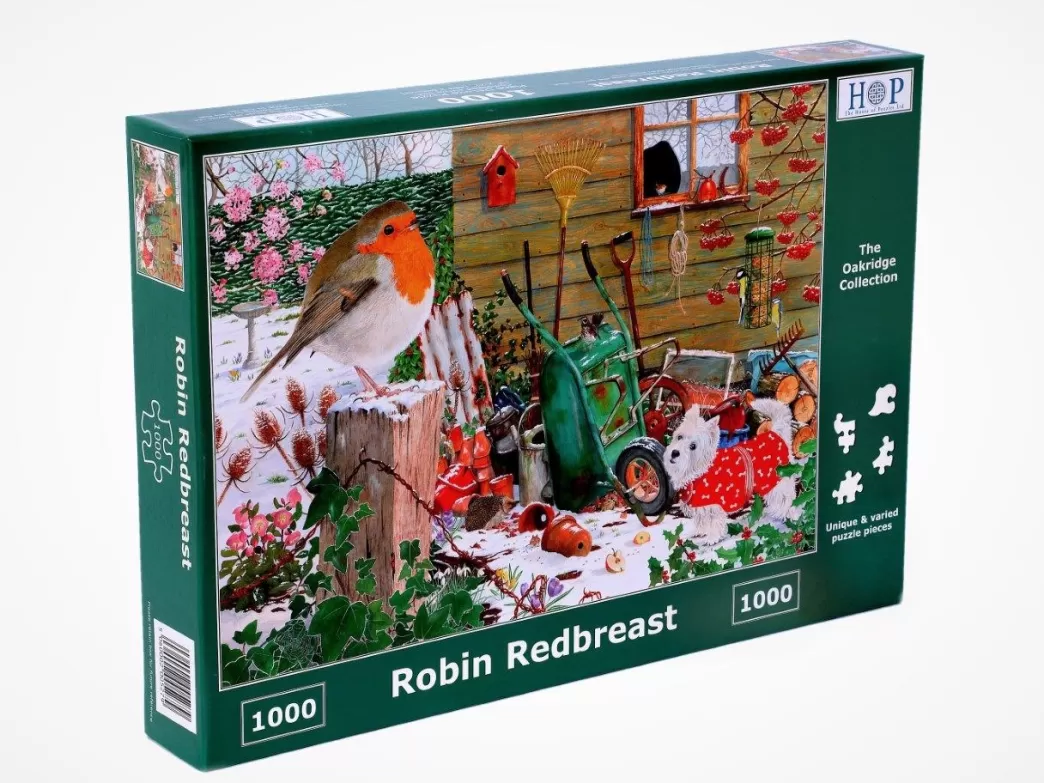 House of Puzzles Vogelpuzzels>: Robin Redbreast (1000) Winterpuzzel