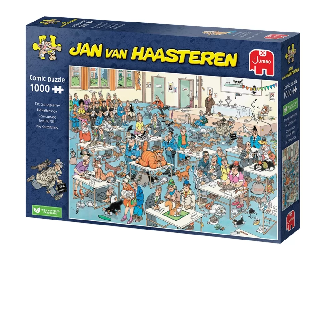 Jumbo Kattenpuzzels>Jan Van Haasteren: De Kattenshow (1000) Legpuzzel