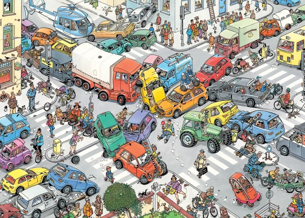 Jumbo Autopuzzels>Jan Van Haasteren: Verkeerschaos (3000) Legpuzzel
