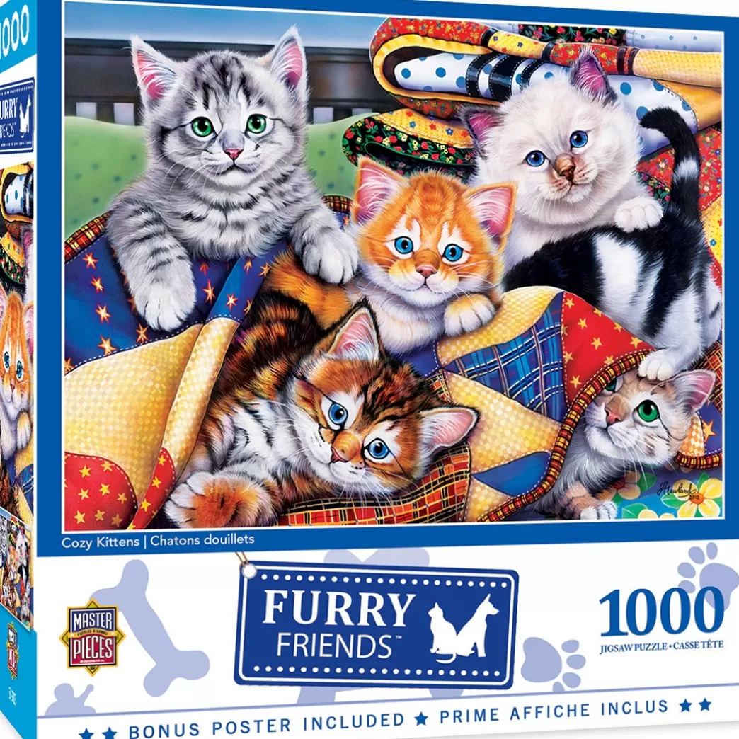 Master Pieces Kattenpuzzels>: Furry Friends - Cozy Kittens (1000) Kattenpuzzel