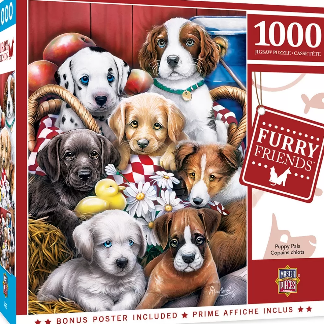 Master Pieces Hondenpuzzels>: Furry Friends - Puppy Pals (1000) Hondenpuzzel