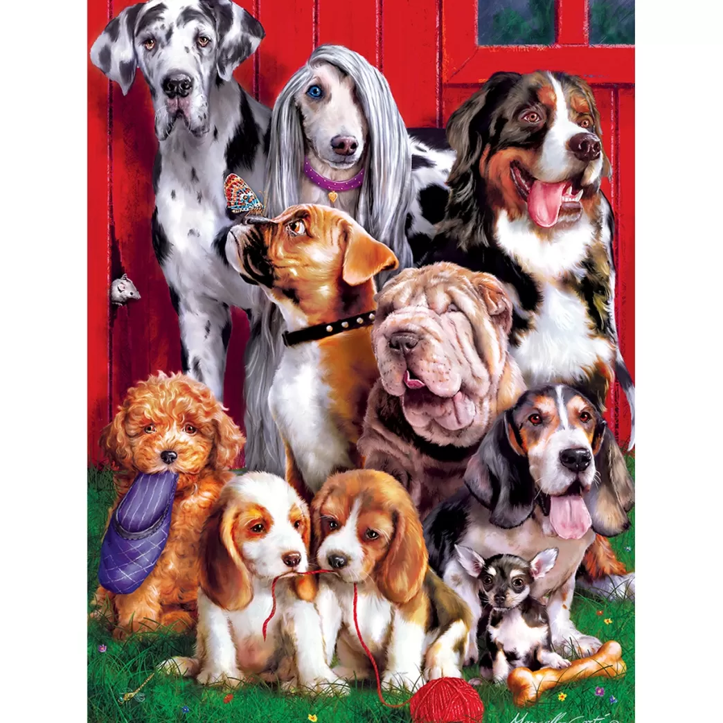 Master Pieces Hondenpuzzels>: Furry Friends - Sitting Pretty (1000) Hondenpuzzel