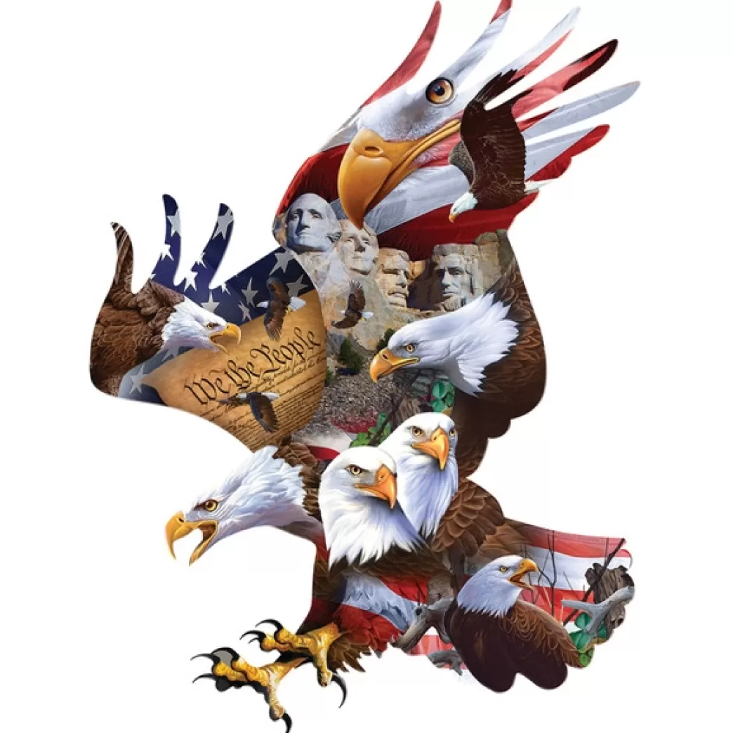 Master Pieces Vogelpuzzels>: Majestic Flight (1000) Shaped Puzzel