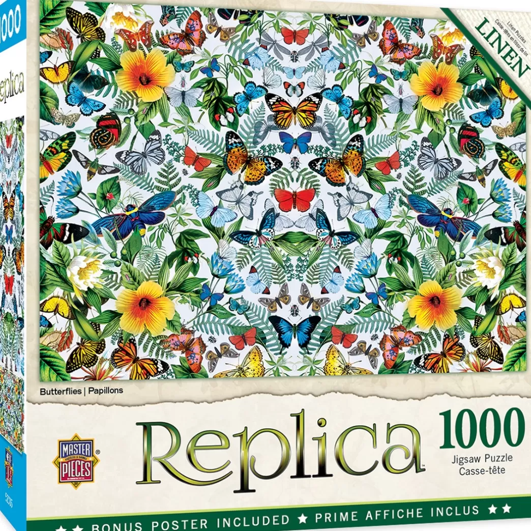 Master Pieces Vlinderpuzzels>: Replica - Butterflies (1000) Vlinderpuzzel