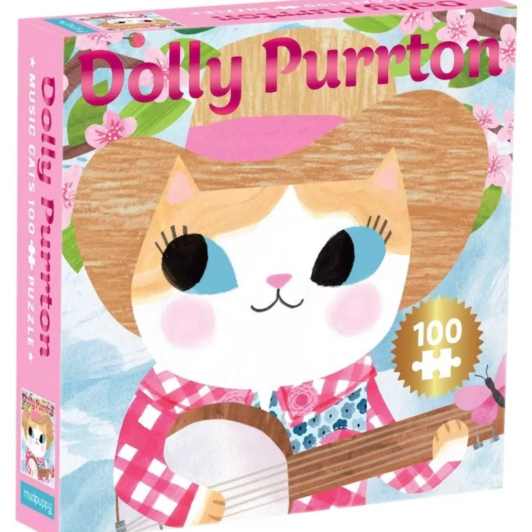 Mudpuppy Kattenpuzzels>: Dolly Purrton (100) Kattenpuzzel