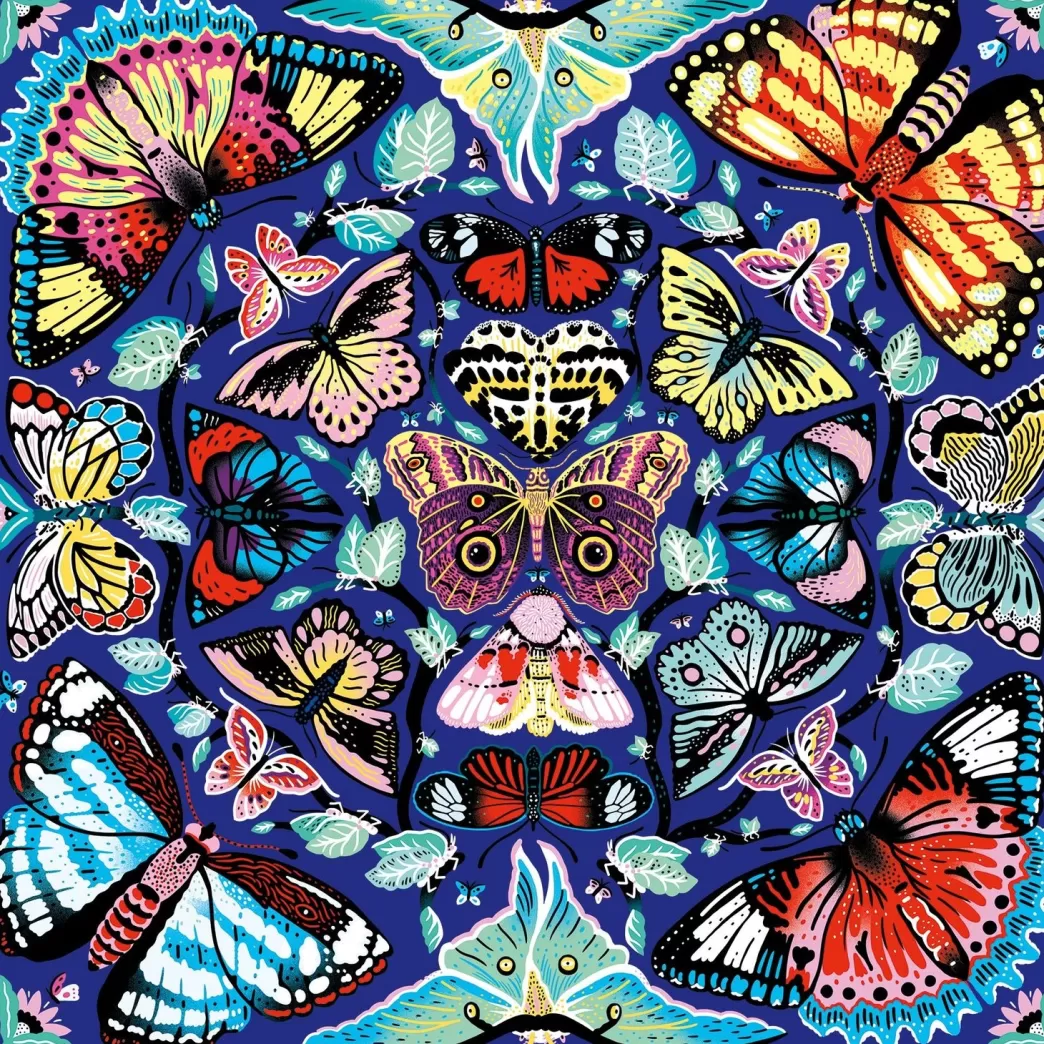 Mudpuppy Vlinderpuzzels>: Kaleido-Butterflies (500) Vlinderpuzzel