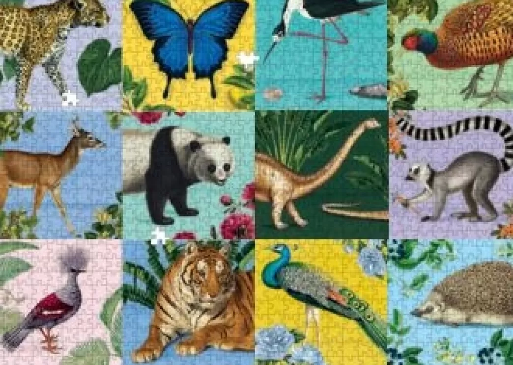 Museums and Galleries Collage Puzzels>: An Array Of Wildlife (1000) Legpuzzel