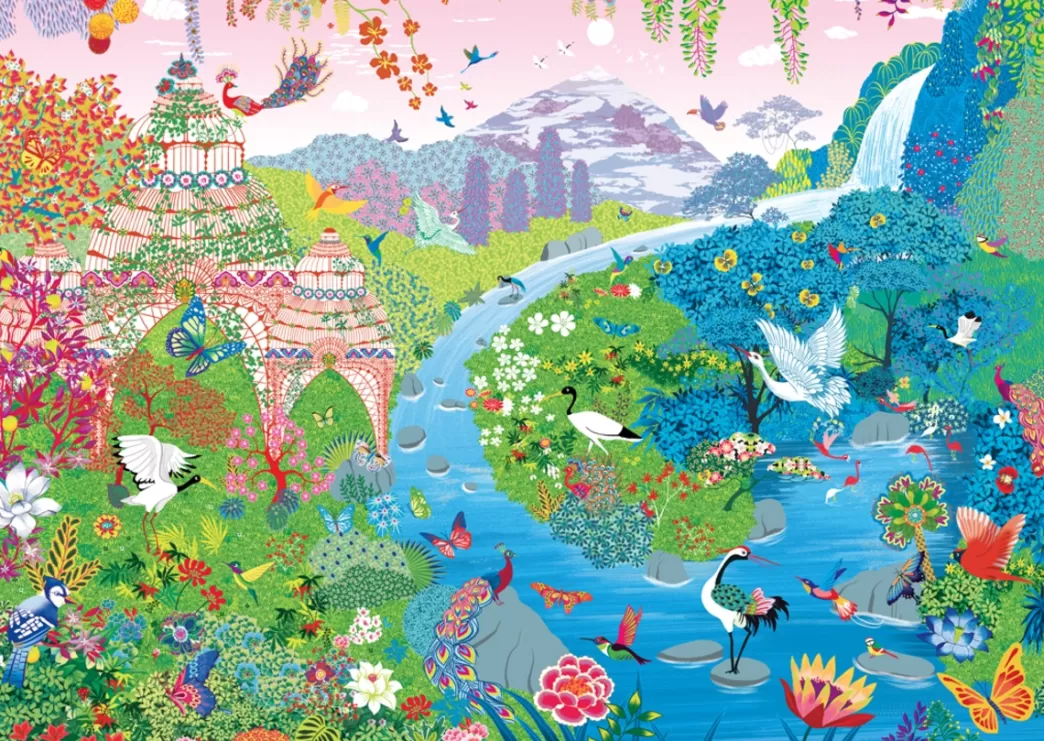 Nathan Vogelpuzzels>: Enchanted Garden (1500) Legpuzzel