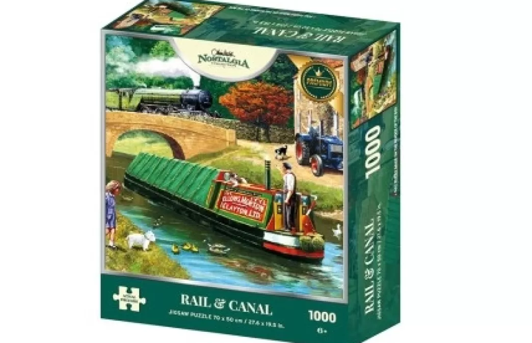 Kidicraft Treinpuzzels>Nostalgia: Rail & Canal (1000) Legpuzzel