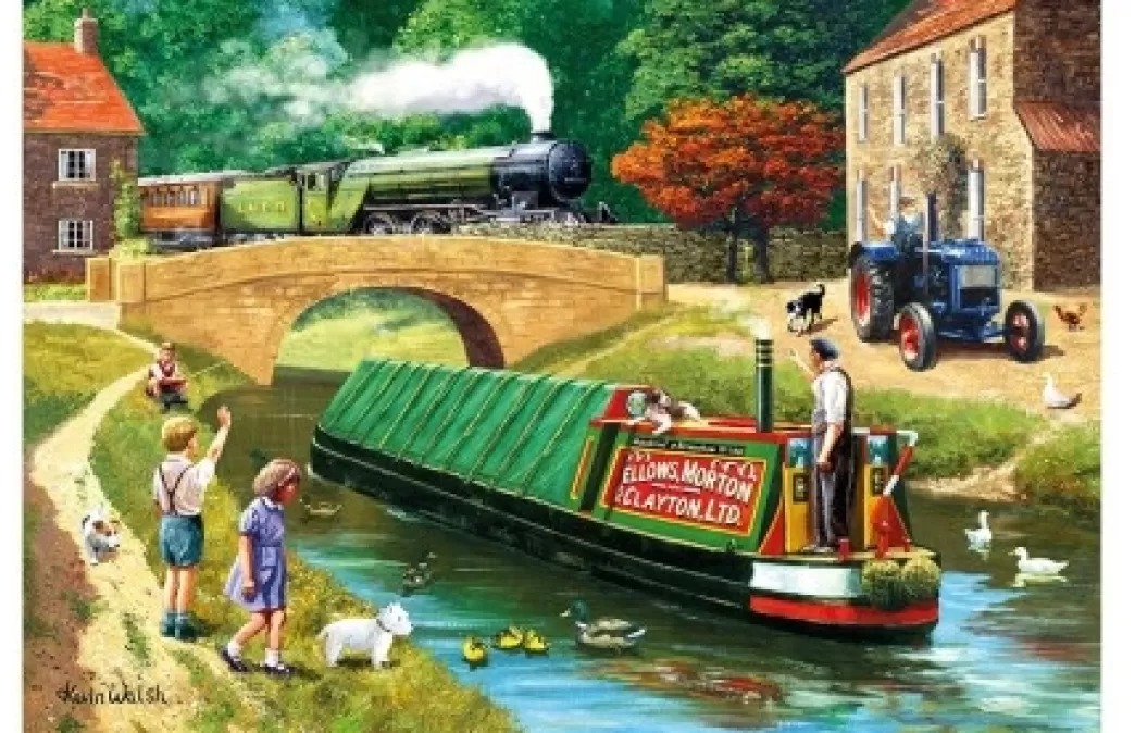 Kidicraft Treinpuzzels>Nostalgia: Rail & Canal (1000) Legpuzzel
