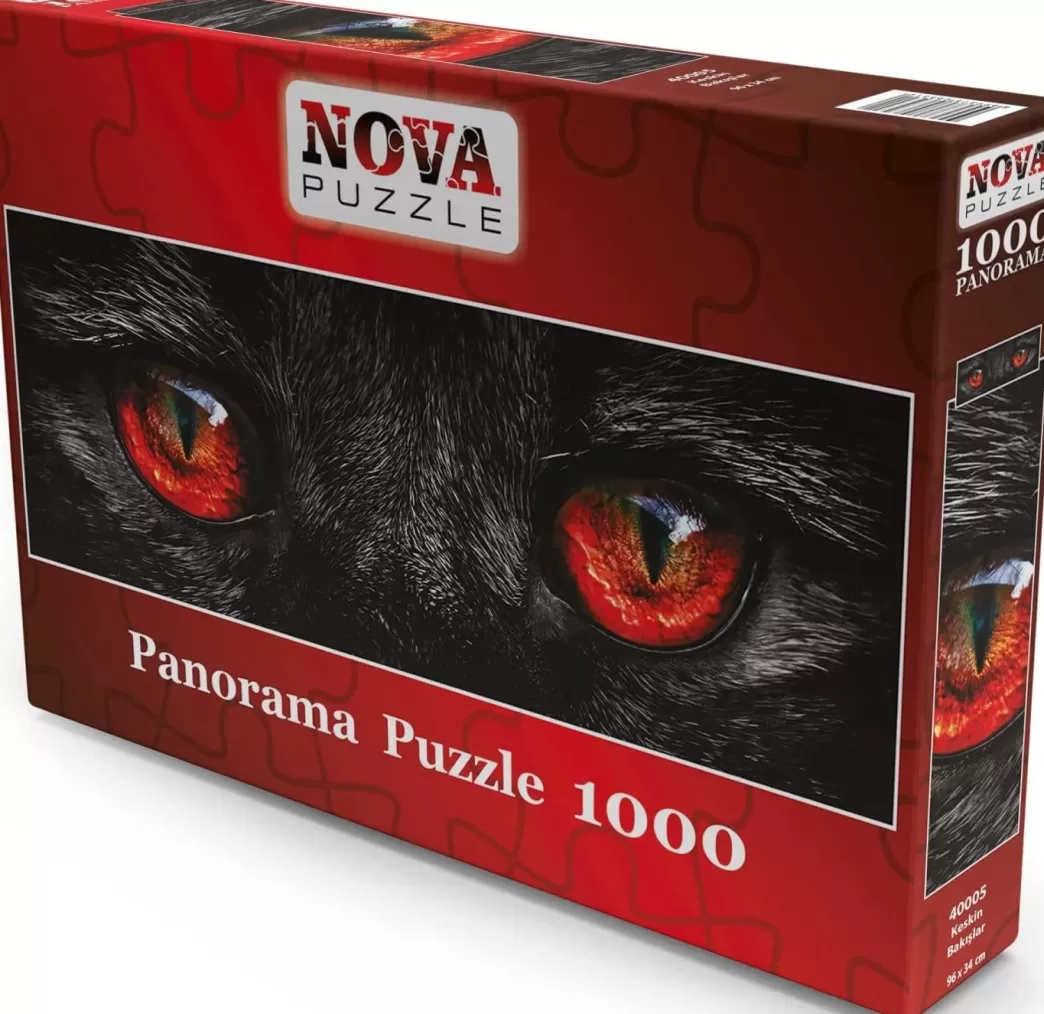 Nova Puzzle Kattenpuzzels>: Cat Eyes (1000) Panoramapuzzel
