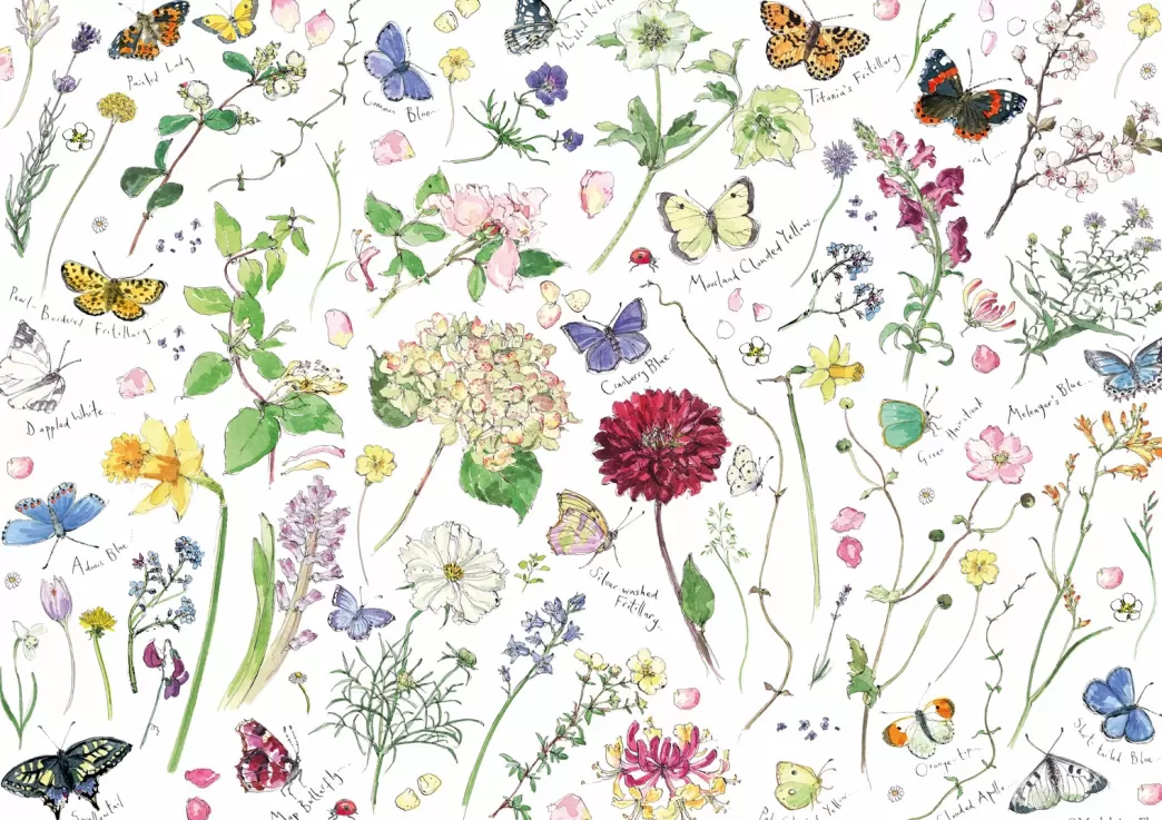 Otter House Vlinderpuzzels>: Flowers And Butterflies (1000) Legpuzzel