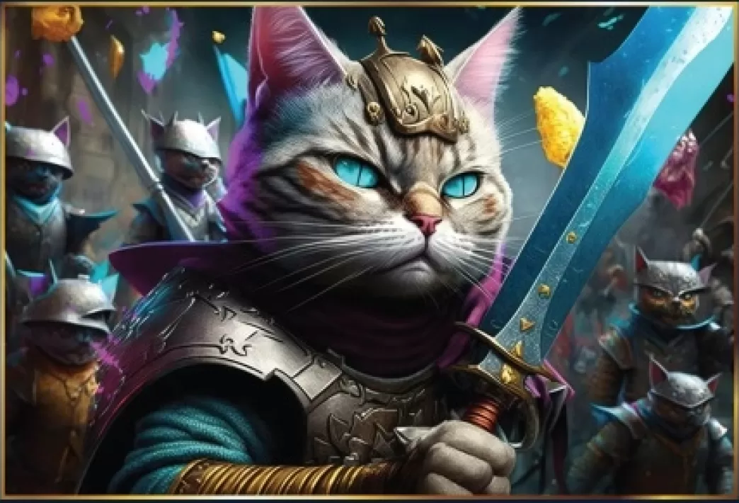 Piece of Mind Kattenpuzzels>: De Blauwe Ridder Kat (1000) Kattenpuzzel