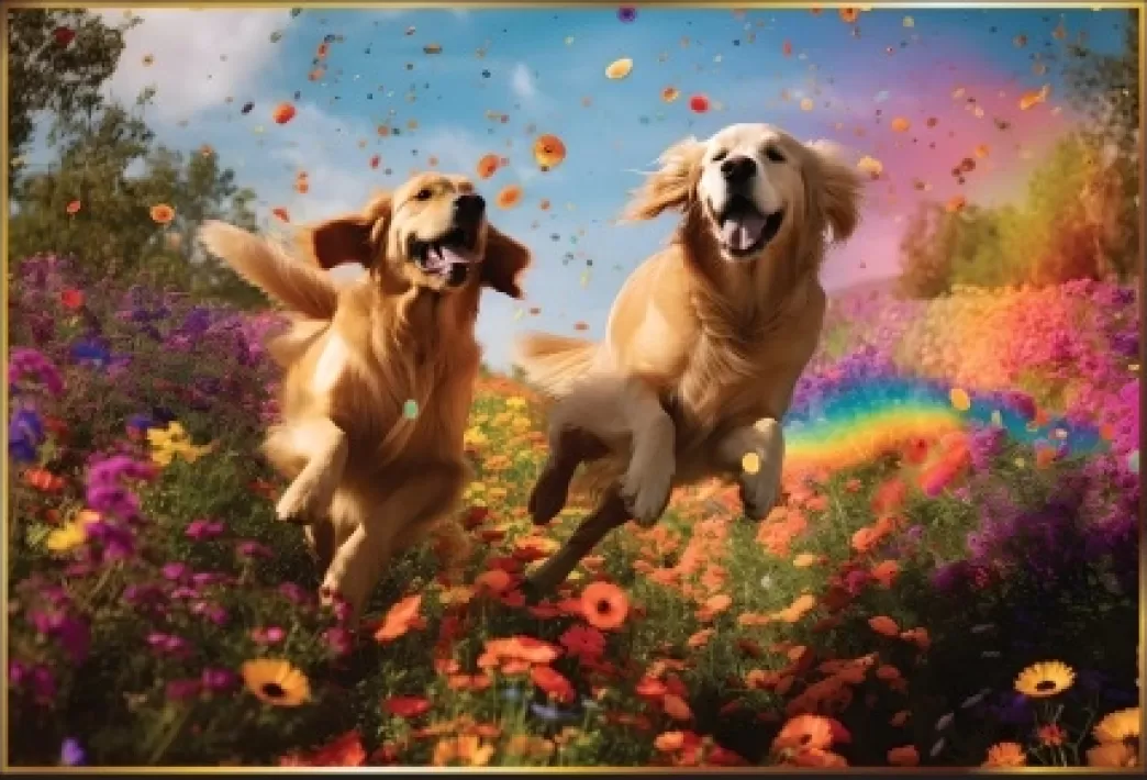 Piece of Mind Hondenpuzzels>: Dolle Golden Retrievers (1000) Hondenpuzzel
