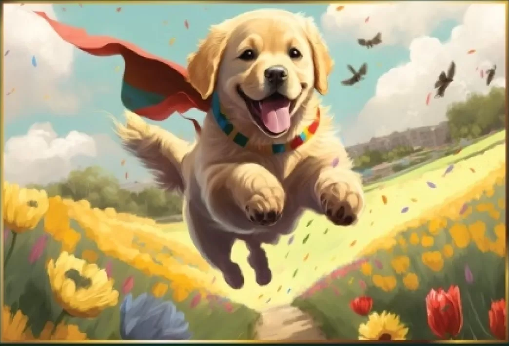 Piece of Mind Hondenpuzzels>: Golden Super Puppie (1000) Hondenpuzzel