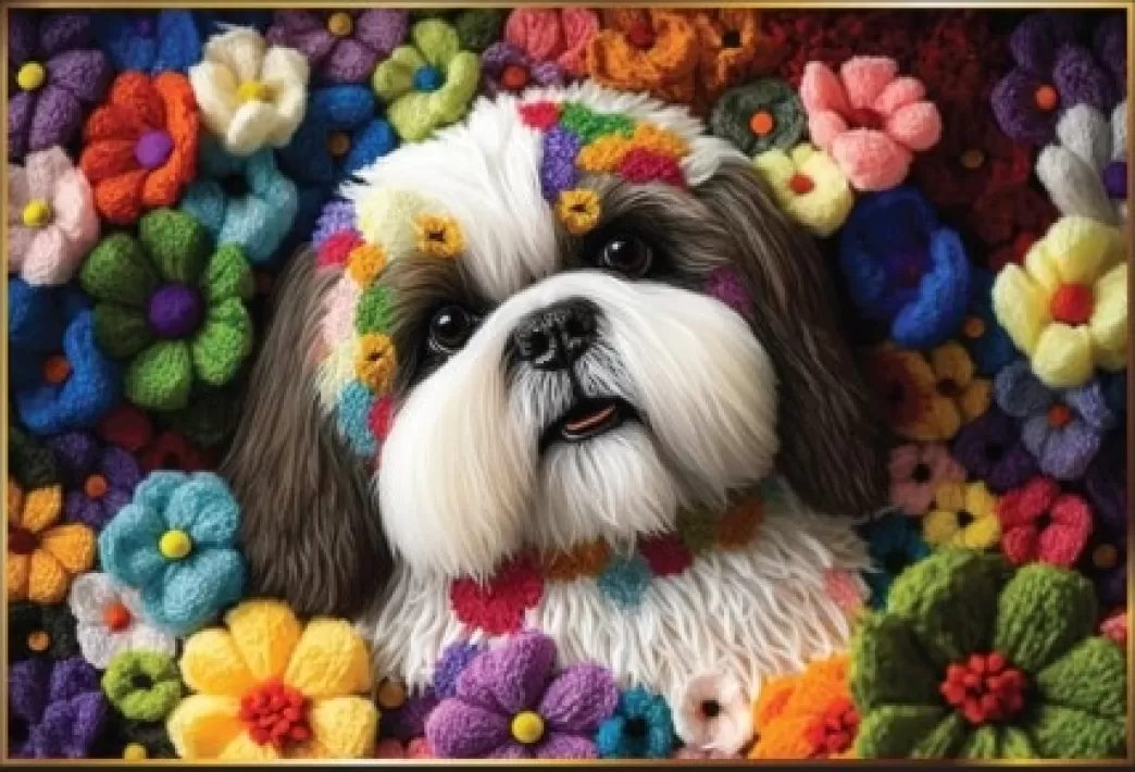 Piece of Mind Hondenpuzzels>: Shih Tzu Tuin (1000) Hondenpuzzel