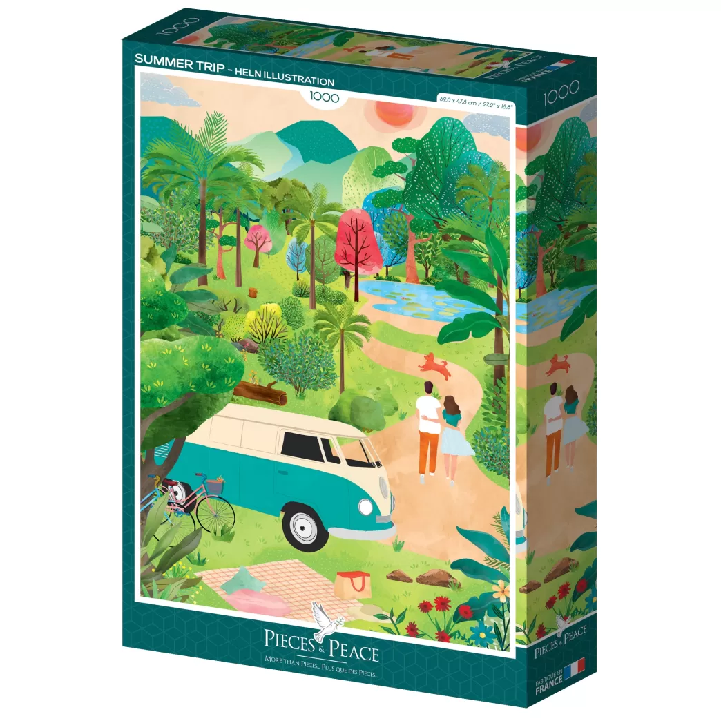 Pieces & Peace Volkswagen Puzzels>Pieces And Peace: Summer Trip (1000) Verticale Puzzel