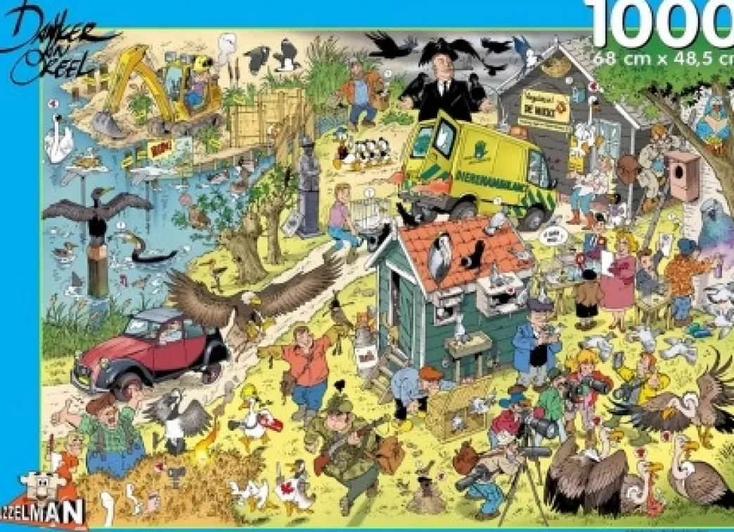 Puzzelman Vogelpuzzels>: Danker Jan - Vogels (1000) Cartoon Puzzel