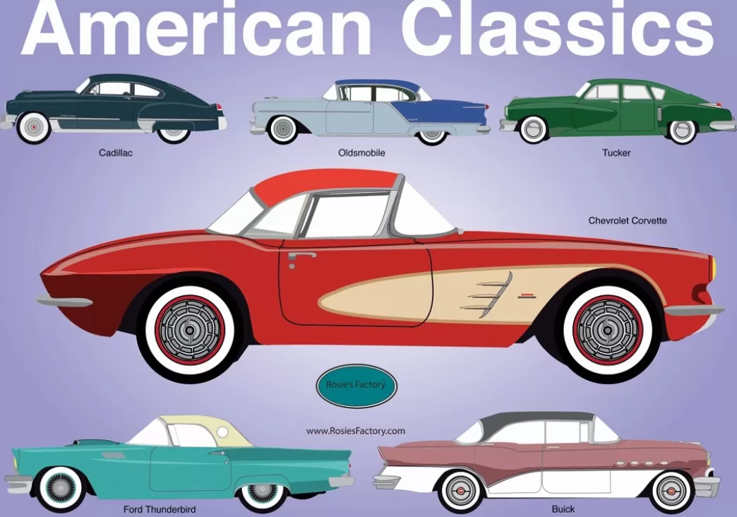 Puzzelman Autopuzzels>: Rosie's Factory - American Classics (1000) Legpuzzel
