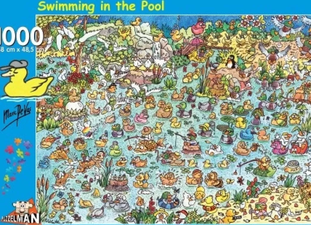 Puzzelman Vogelpuzzels>: Swimming In The Pool (1000) Legpuzzel