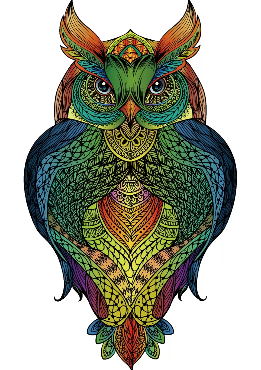 Eureka Vogelpuzzels>Rainbowooden Puzzles: Owl (137) Houten Legpuzzel