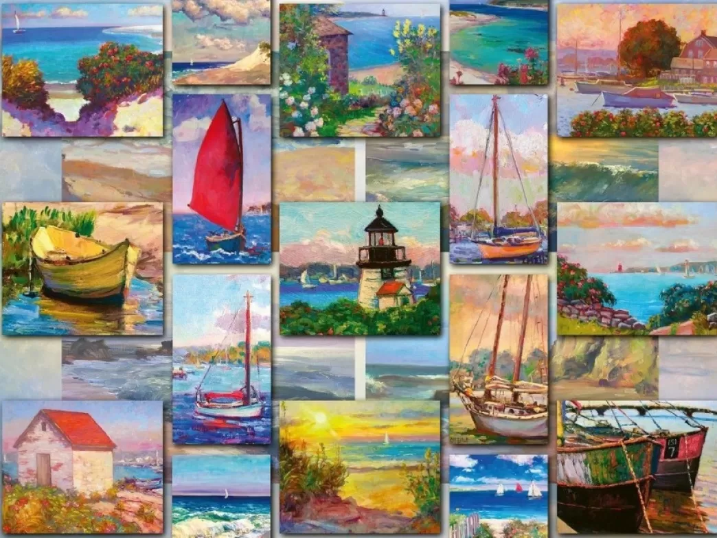 Ravensburger Collage Puzzels>Ravenburger: Coastal Collage (1500) Legpuzzel