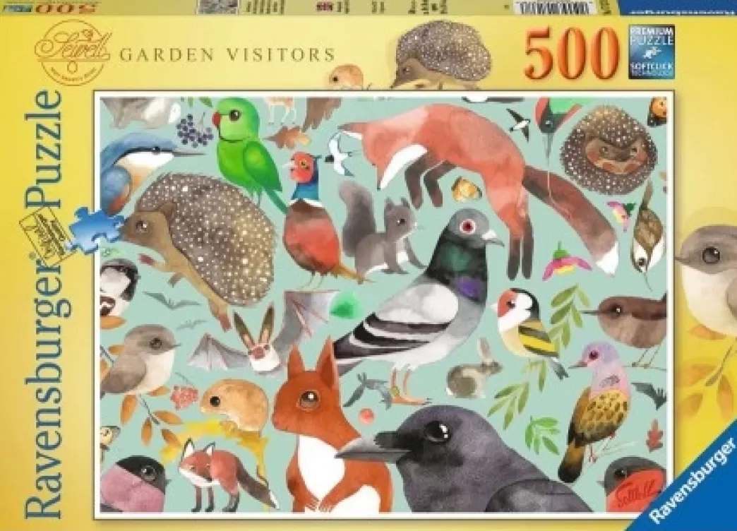 Ravensburger Vogelpuzzels>: Bezoekers Van De Tuin (500) Vogelpuzzel